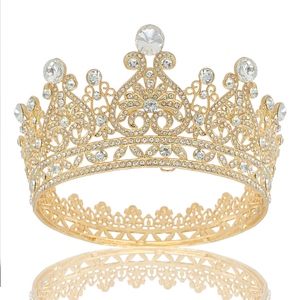 Di lusso in cristallo barocco diadema di nozze per le donne ragazze regale regina corona di compleanno fascia in metallo <span class=keywords><strong>principessa</strong></span> per la sposa copricapi - Product Image 1