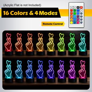 Lámparas de Noche LED de 16 Colores con Control Remoto, Activadas por Sensor, Acrílicas, Decorativas, Diseño Creativo ABS, Directo de Fábrica - Product Image 5