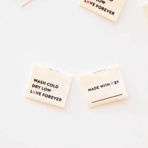 Ultra-thin, <b>soft</b> satin-weave labels, ideal for T-shirts; comfortable and non-irritating, suitable for sewing onto garment labels - Product Image 4