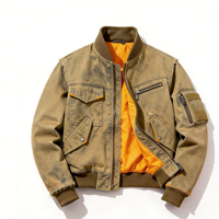 Fournisseur d'usine 2026 Veste décontractée vintage pour homme 100% coton déchirée et brodée Veste en toile punk