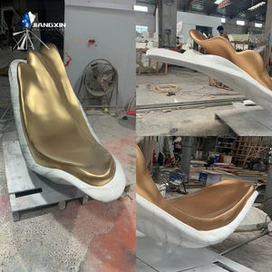 Sculptures décoratives d'extérieur écologiques inspirées des vagues abstraites modernes, moulées avec précision, magnifiques, fluides, <span class=keywords><strong>en</strong></span> résine de dessin animé anime - Product Image 6