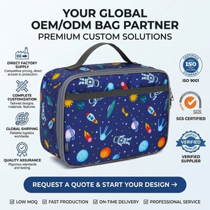 Conception de modèle personnalisé Boîte à lunch isolée de luxe à la mode Mini sac isotherme Portable <span class=keywords><strong>Kit</strong></span> fourre-tout thermique pour les boîtes de conserve scolaires - Product Image 1