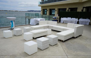 Canapé de mariage <span class=keywords><strong>rond</strong></span> blanc capitonné <span class=keywords><strong>d</strong></span>'extérieur - Product Image 5