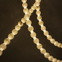 Lustre élégant et luxueux de collier de pendentif d'albâtre de perle pour la décoration de villa dans des lustres et des lampes suspendues