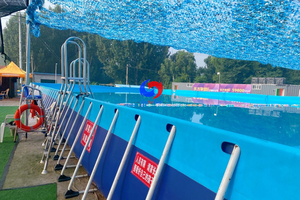 Utefun-Piscina grande rectangular <span class=keywords><strong>de</strong></span> <span class=keywords><strong>acero</strong></span> para exteriores, conjunto <span class=keywords><strong>de</strong></span> piscina sobre el suelo, fácil <span class=keywords><strong>de</strong></span> instalar - Product Image 6