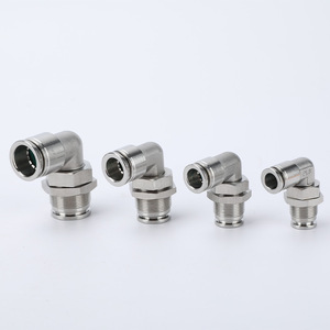 Connecteur rapide pour tuyau d'air PLM Baffle, connecteur rapide en acier inoxydable 304, passage direct, pièces pneumatiques PM8 - Product Image 1