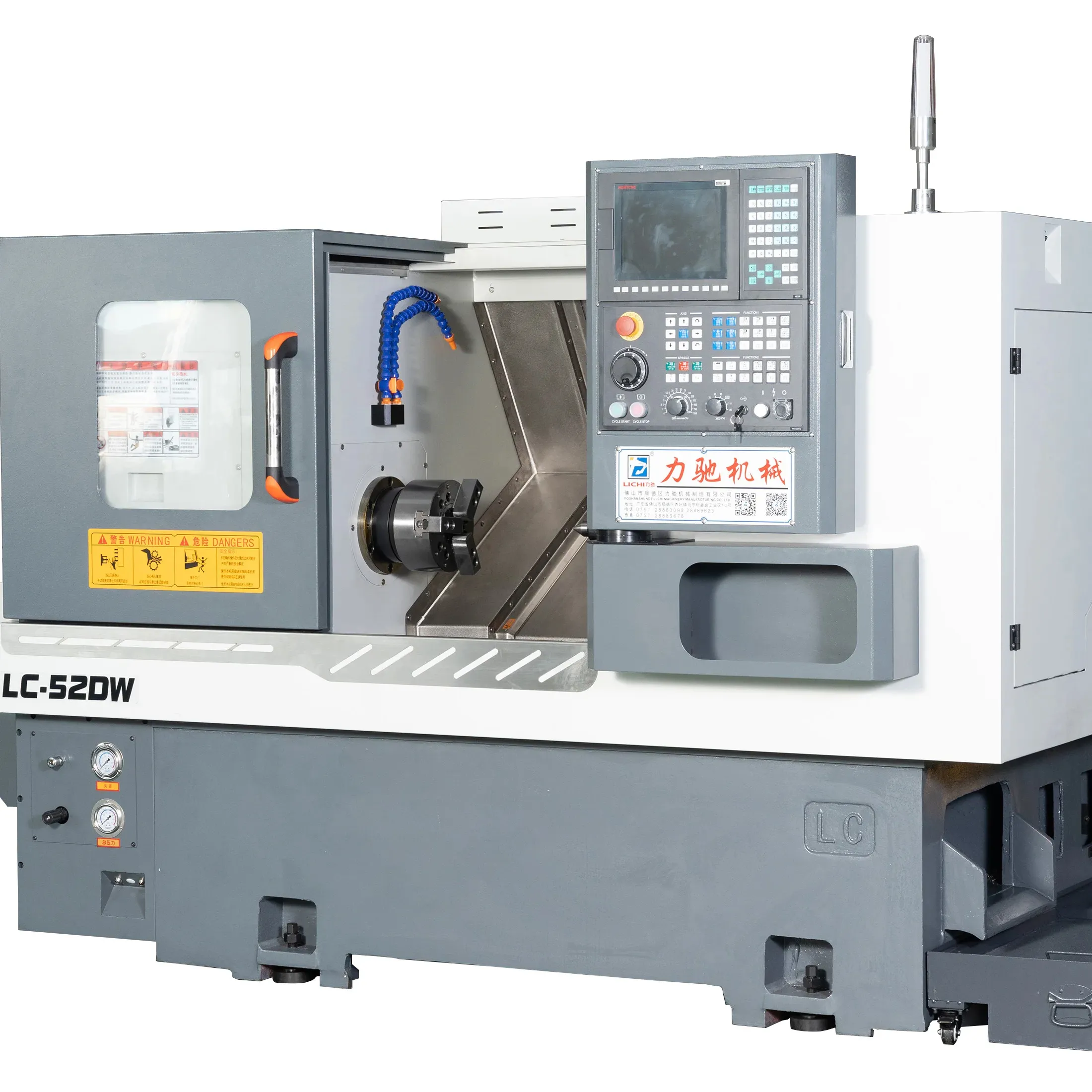 LC-72DW Cheap LICHI 12-stations turret cnc torno direct sales servo turret slant bed cnc lathe