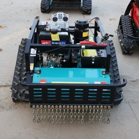 Tondeuse à gazon robotisée à moteur diesel hybride, largeur de coupe 600 mm, télécommande, tondeuse à gazon électrique sur chenilles, livraison gratuite