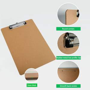 บอร์ดไม้คลิปเนื้อแข็งขนาดตัวหนังสือสำหรับ <span class=keywords><strong>A4</strong></span>กระดาษคลิปบอร์ดแบบสั่งทำได้จากโรงงาน - Product Image 3