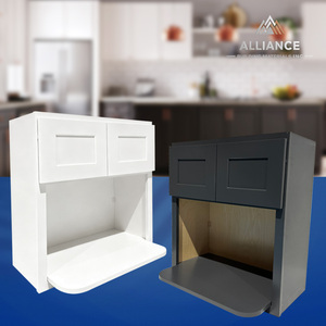 Gabinete de Cocina para Microondas de Madera WMC2730 y WMC2736 en Existencia, 27 Pulgadas de Ancho x 30/36 Pulgadas de Alto x 12 Pulgadas de Profundidad, Estilo Americano con Almacenamiento - Product Image 1