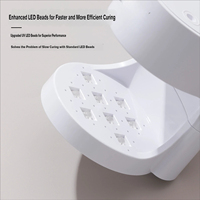 Lampe à ongles électrique rechargeable Panda Cube Mini, petite lampe UV LED portable, capteur tactile, faible bruit, pour le séchage rapide du vernis gel