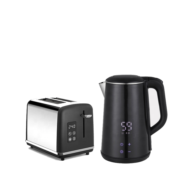 Home Appliance Breakfast Set Include 1.6L Electric Smart Touch Kettle 2 Slices Smart Electric Toaster