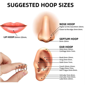 ASTM F136 G23 titan bản lề vách ngăn Hoop vòng thép không gỉ cơ thể xuyên đồ trang sức sụn Bông tai mũi Nhẫn quà tặng đám cưới - Product Image 5