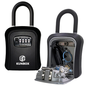 Kim loại heavy duty Xách Tay Hộp khóa cho các phím ngoài trời Wall-Mount <span class=keywords><strong>Combo</strong></span> Door Key khóa hộp an toàn - Product Image 5