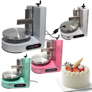 portable cake smoothing topping daubing icing maker topper machine fully automatic decorating cakes machine