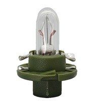 Ampoule de tableau de bord de voiture 12V 1.3W 2431MFX6 T5 vert olive, base standard allemande