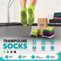 Chaussettes de trampoline antidérapantes à motif jacquard, chaussettes de sport colorées pour femmes, nouvelle collection East, en coton, personnalisables