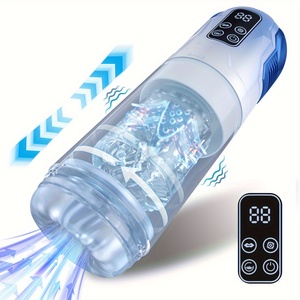Pompa <span class=keywords><strong>Penis</strong></span> penghisap bergetar, pemukul elektrik realistis, mesin seks Vibrator Pria berputar, cangkir masturbasi pria - Product Image 1