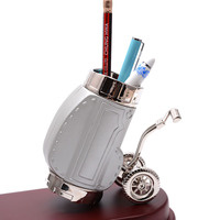 Porte-stylo de golf, cadeaux de golf pour hommes, nouveauté unique, décoration de bureau originale, gadgets, mini porte-stylo de golf, organisateur pour golfeur