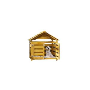 Grande niche pour chien en bois, abri extérieur toutes saisons avec design imperméable et résistant au soleil - Product Image 5