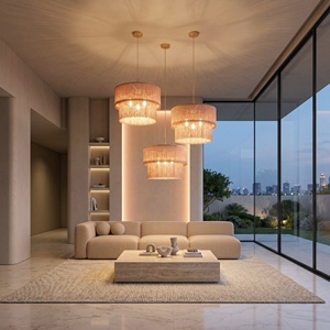 Lampadario <span class=keywords><strong>a</strong></span> <span class=keywords><strong>Sospensione</strong></span> Elegante Francese con Frange, <span class=keywords><strong>Lampada</strong></span> Dorata per Sala da Pranzo Moderna, Caffè e Decorazione d'Interni - Product Image 3