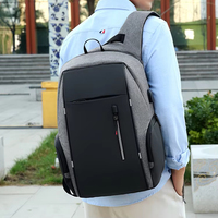 Sac à dos pour ordinateur portable unisexe, grand format (20-39L), résistant à l'eau, antivol, avec port de charge USB, personnalisable avec logo, pour affaires et école.