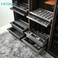 Système d'organisation de placard modulaire de luxe léger avec tiroirs à fermeture douce pour placard et dressing