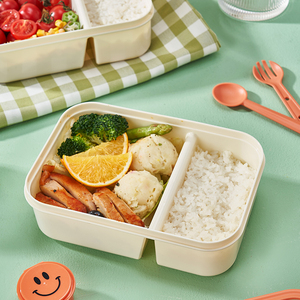 Boîte à bento durable avec cuillère-fourchette intégrée, récipient à sauce, qualité alimentaire, sans BPA, étanche, compatible micro-ondes, pour la maison et les voyages - Product Image 6