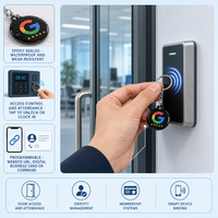 Carte d'accès RFID intelligente RUISDIA Mini avec puce NFC NTAG213, code QR et fonction Tap to Review pour usage professionnel