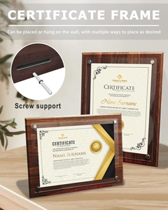 Marco de Madera para Certificados A4, Estilo Rústico Nogal, Personalizable para Premios y Diplomas - Product Image 4