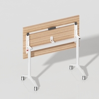 La table pliante réversible en acier avec crochet contient un filet de livre et un déflecteur qui sont tous deux amovibles