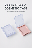 Boîtier d'emballage carré transparent en plastique ABS écologique pour fard à paupières, palette vide individuelle personnalisable, vente en gros