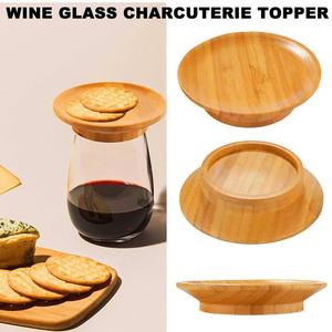 Wine Glass Coasters Plate Wine Glass Charcuterie <b>Board</b> for Family Gatherings Restaurants Bars - Product Image 3