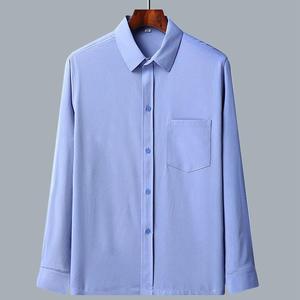 Dad's Long Sleeved Shirt Middle-aged Ice Silk Casual Shirt Spring and Summer Clothes <strong>Elderly</strong> Men's Top Summer Thin - Product Image 2