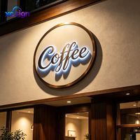 Enseigne personnalisée en acier inoxydable avec rétroéclairage LED 3D, logo AC, pour devanture de magasin, centre commercial, salon de beauté, hôtel, décoration murale, bâtiments, bureau