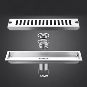 Côn trùng bằng chứng tuyến tính dài cống sàn chống mùi hình chữ nhật thép không gỉ phòng tắm vòi hoa sen xả - Product Image 5