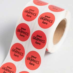 Printing Logo Label Stickers Self Adhesive <b>Vinyl</b> Round Waterproof Paper Custom Packaging Labels Roll Sticker Label - Product Image 4