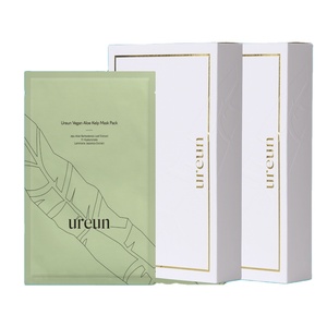 Masque en tissu nourrissant Ureun Vegan à l'aloe vera et aux algues, rafraîchissant et apaisant, format complet, pour tous types de peaux, réduit les rougeurs, favorise la régénération multicouche - Product Image 1