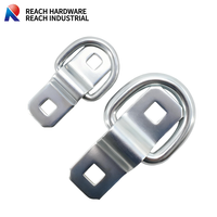 Anneaux d'arrimage en D robustes Q235 3/8\" 10 mm, ancrages encastrés pour cargaisons/remorques, camions, bateaux, pièces de remorque