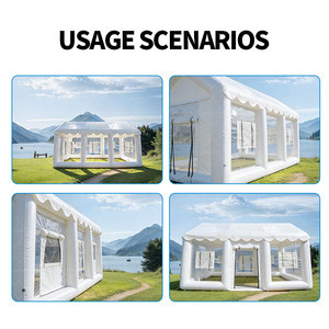 Carpa Inflable Transparente Blanca, Resistente al Agua y Hermética, Fácil de Instalar, con Bomba Eléctrica para Piscina, en Oferta - Product Image 4
