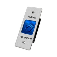 Bouton de sortie sans contact à montage en surface 12V/24V avec lumière LED, indice de protection IP53, connexion rapide intelligente, borne métallique, garantie 2 ans
