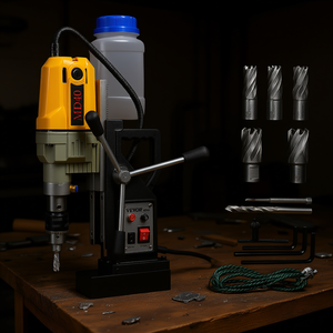 Perceuse magnétique Vevor, mandrin de 1,57 pouce, vitesse maximale de 580 tr/min, pour perçage de métaux, usage professionnel - Product Image 2