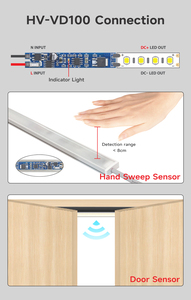 Greeson AC110V-220V IR Quy Nạp mô-đun chuyển đổi 1A điện áp cao LED Dimmer tay/cửa cảm biến cho tủ quần áo cửa - Product Image 6