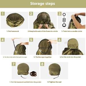 बाहरी नींद के लिए बड़े अंतरिक्ष एकीकृत मच्छर नेट हैममॉक की स्वचालित तैनाती के साथ अभिनव डिजाइन - Product Image 2