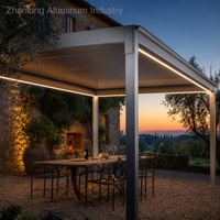 Robuste 100% Wasserdichte Moderne 4x3m Aluminium-Pergola für Terrasse, Garten & Außenbereich - Für Wohn- und Gewerbezwecke