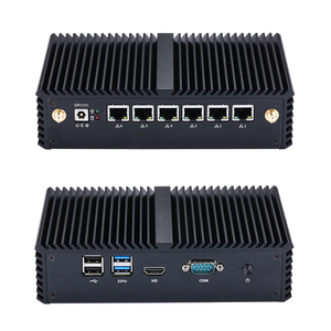 Ordinateur industriel sans ventilateur Qotom Q30751G6 DDR4 SO-DIMM, socket jusqu'à 32 Go de mémoire, 6 ports LAN, processeur Core I5 7200U, mini PC - Product Image 1