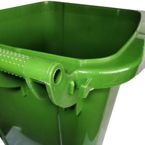 Customized, thickened, trailer-mountable plastic trash can <b>with</b> <b>lid</b>, 260L outdoor recycling <b>bin</b>. - Product Image 2