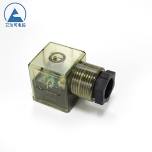 Hs501 Din43650a Junction <b>Box</b> Solenoid Valve Coil Plastic Screw Terminal Panel Mount Black Transparent - Product Image 5