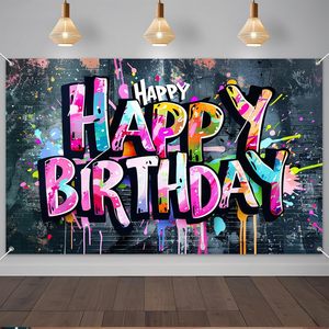 Fondo <span class=keywords><strong>de</strong></span> Neón para Banner <span class=keywords><strong>de</strong></span> <span class=keywords><strong>Feliz</strong></span> <span class=keywords><strong>Cumpleaños</strong></span>, Decoración para Baby Shower, Globos Coloridos, Luces, Banner <span class=keywords><strong>de</strong></span> Pared <span class=keywords><strong>de</strong></span> Ladrillo para Recién Nacidos - Product Image 5