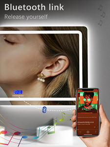 Miroir de courtoisie de salle de bain moderne désembuant le miroir de maquillage éclairé par LED <span class=keywords><strong>Clairol</strong></span> pour la salle de bain d'hôtel - Product Image 4